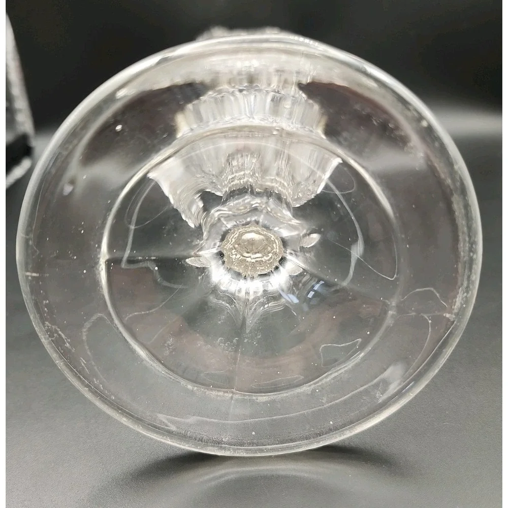 Antique ELSON Glass EAPG tulip-shaped pedestal vase Daisy & Button Pattern